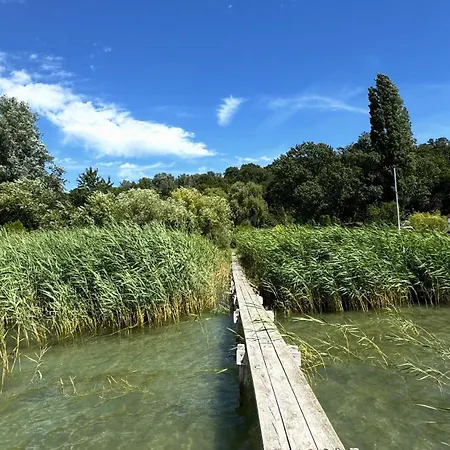 Chalet Retro Lakefront House With A Dock Balatonvilágos